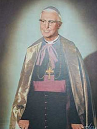 Artist drawing of Archbishop M C ONeill